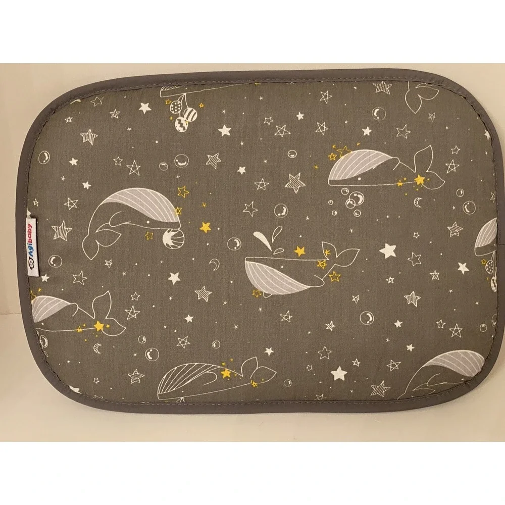 Agibaby 3D Mesh Toddler Pillow Grey Whale Star Breathable Cooling Cushion 13x9